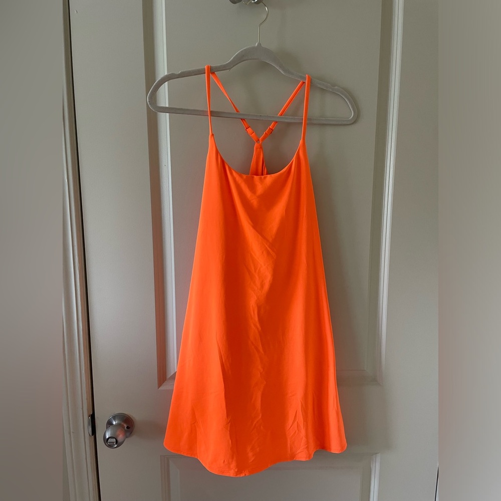 CRZ YOGA Orange Backless Dress